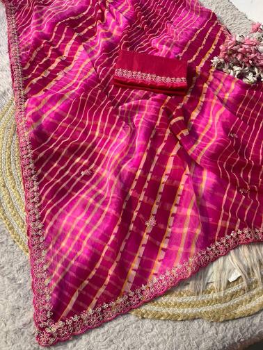 Vinayak multi coloured lehriya shopping in surat india saree